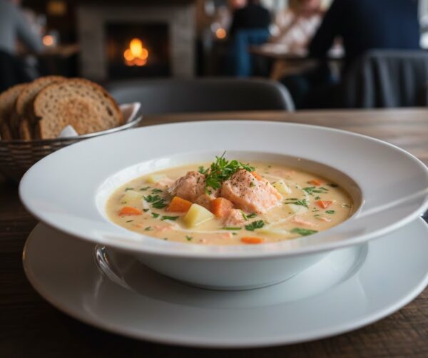 Суп финский с лососем и сливками