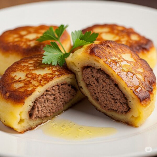 Зразы картофельные с печеночной начинкой