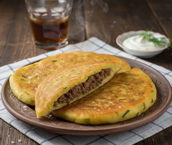 Кабачковые чебуреки с мясным фаршем