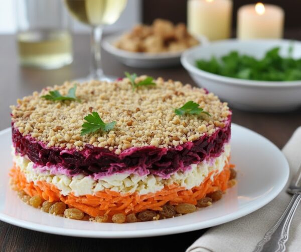 Салат из свеклы и моркови с майонезом