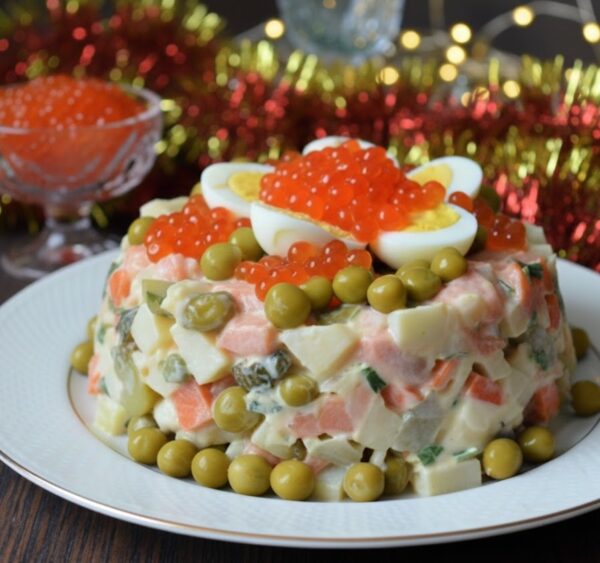 Салат «Рыбный оливье»