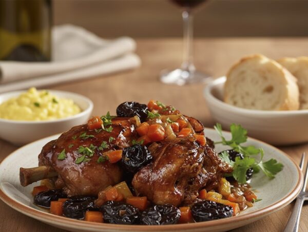 Кролик тушёный с черносливом