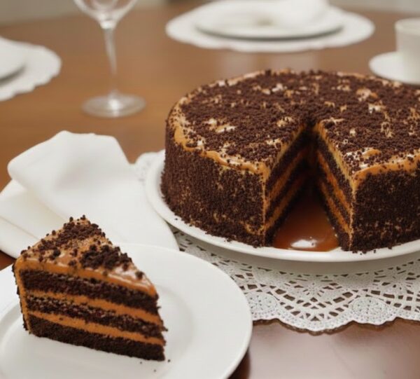 Шоколадный торт с варёной сгущёнкой