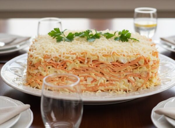 Салат «Праздничный» с корейской морковью