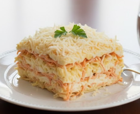 Салат «Праздничный» с корейской морковью