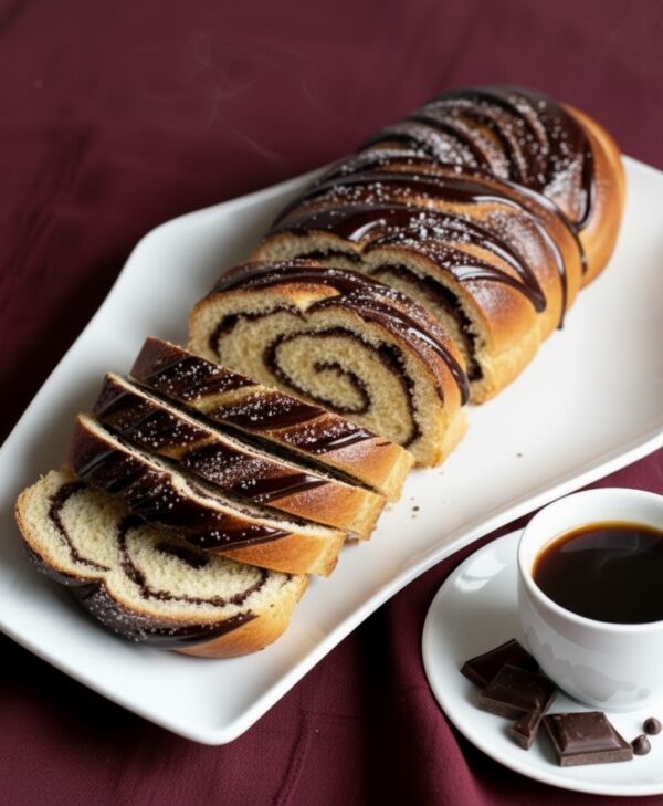 Козунак с темным шоколадом и лимонадом