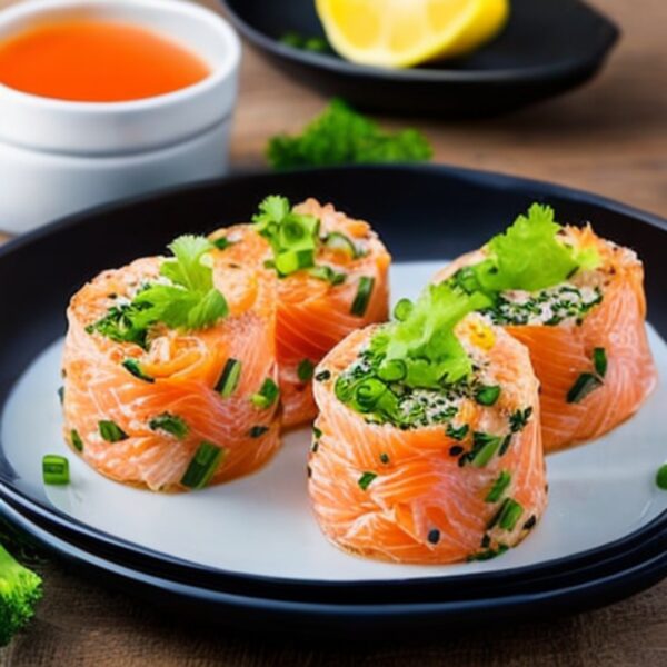 Роллы с копчёным лососем и сливочным сыром