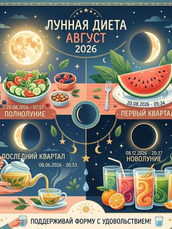 Лунная диета август