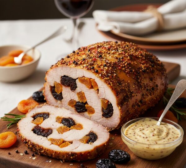 Буженина «Праздничный дуэт» с черносливом и курагой