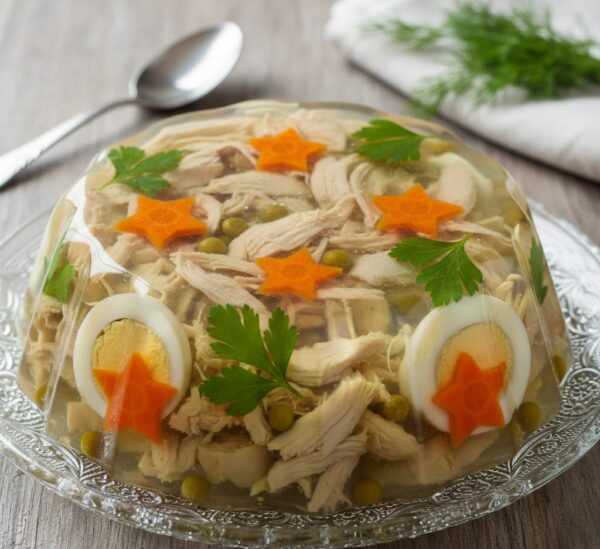 Заливное из куриных бёдрышек