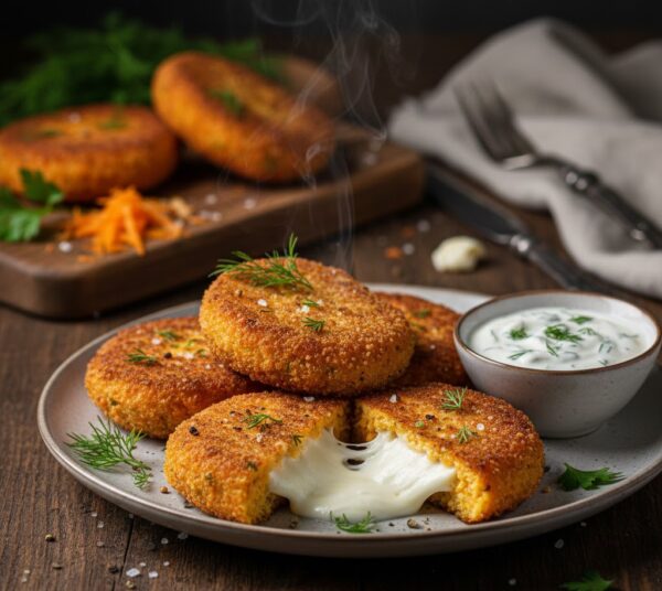 Морковные котлеты с сыром