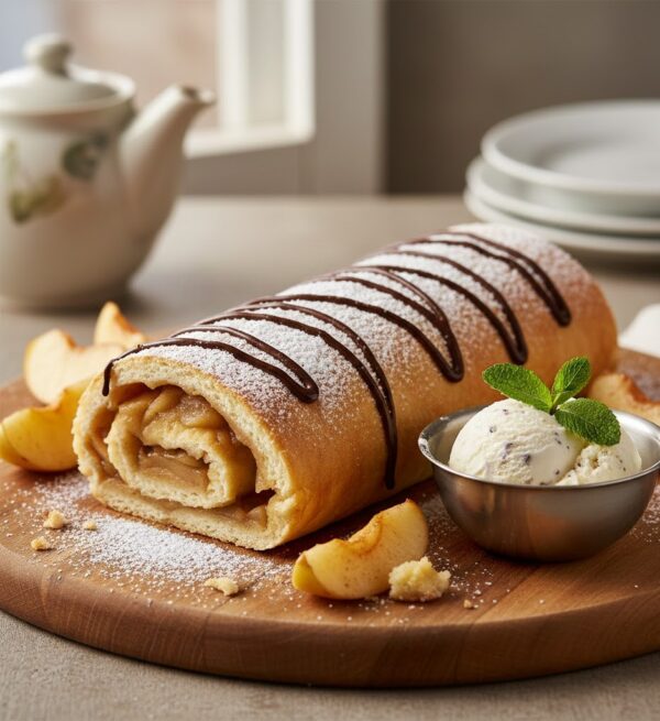 Яблочный рулет «Минутка»