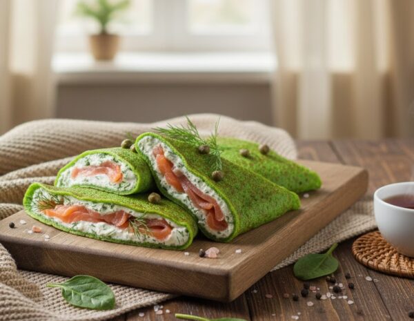 Шпинатные блины «Изумрудный завтрак»