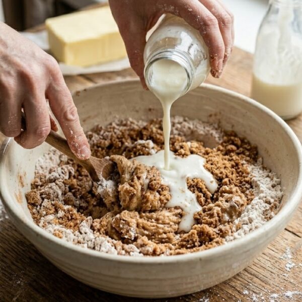Кефирные завитки с коричной крошкой