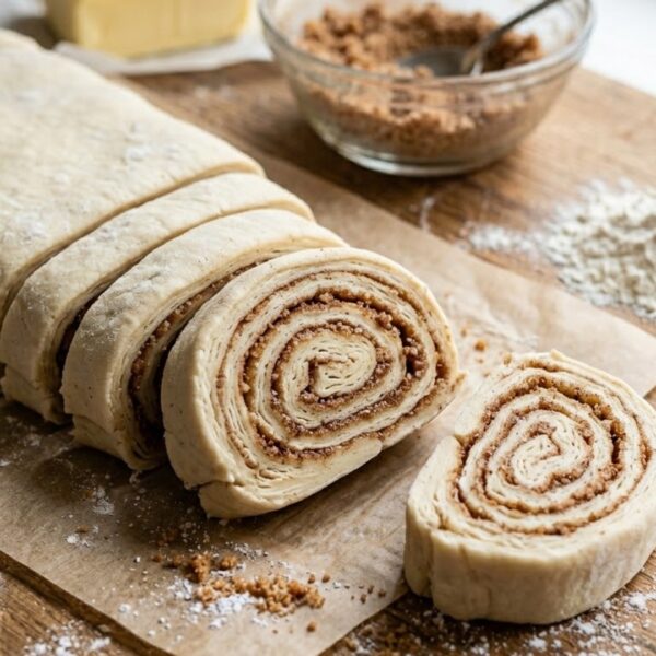 Кефирные завитки с коричной крошкой